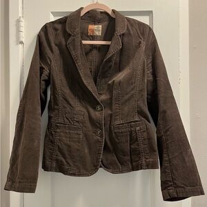WOMEN’S RUFF HEWN BROWN CORDUROY BLAZER